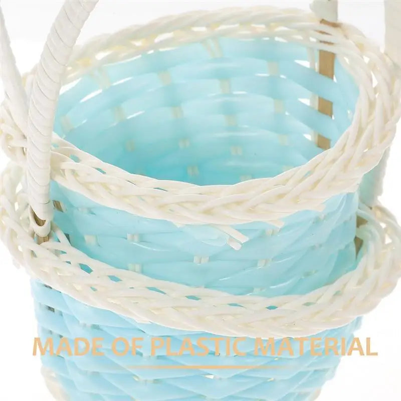 10pcs Mini Plastic Baskets Children Handheld Basket