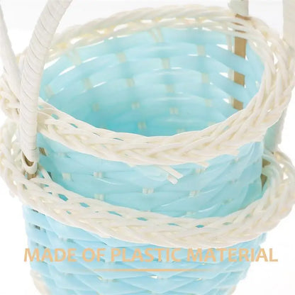10pcs Mini Plastic Baskets Children Handheld Basket