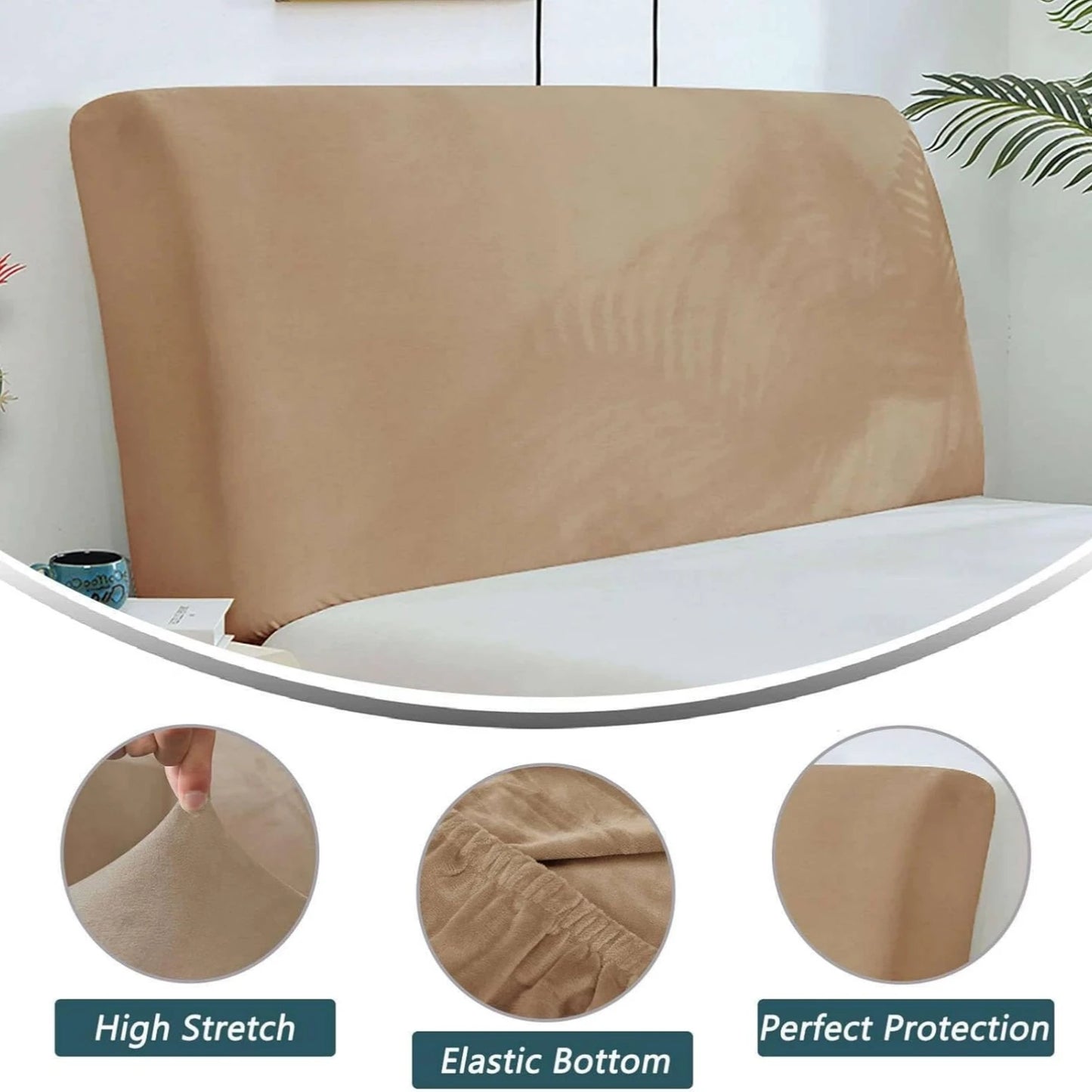 Velvet Bed Headboard Cover
