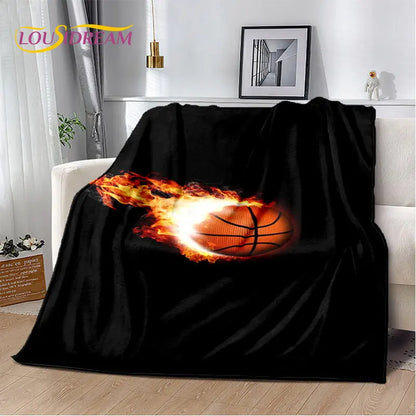 Basketball Art Cartoon Soft Plush Blanket