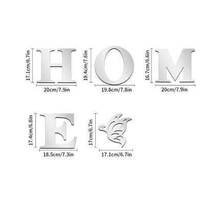 Home Logo 3D Mirror Wall Sticker,