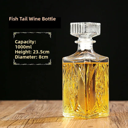High-End Lead-Free Transparent Glass Decanter