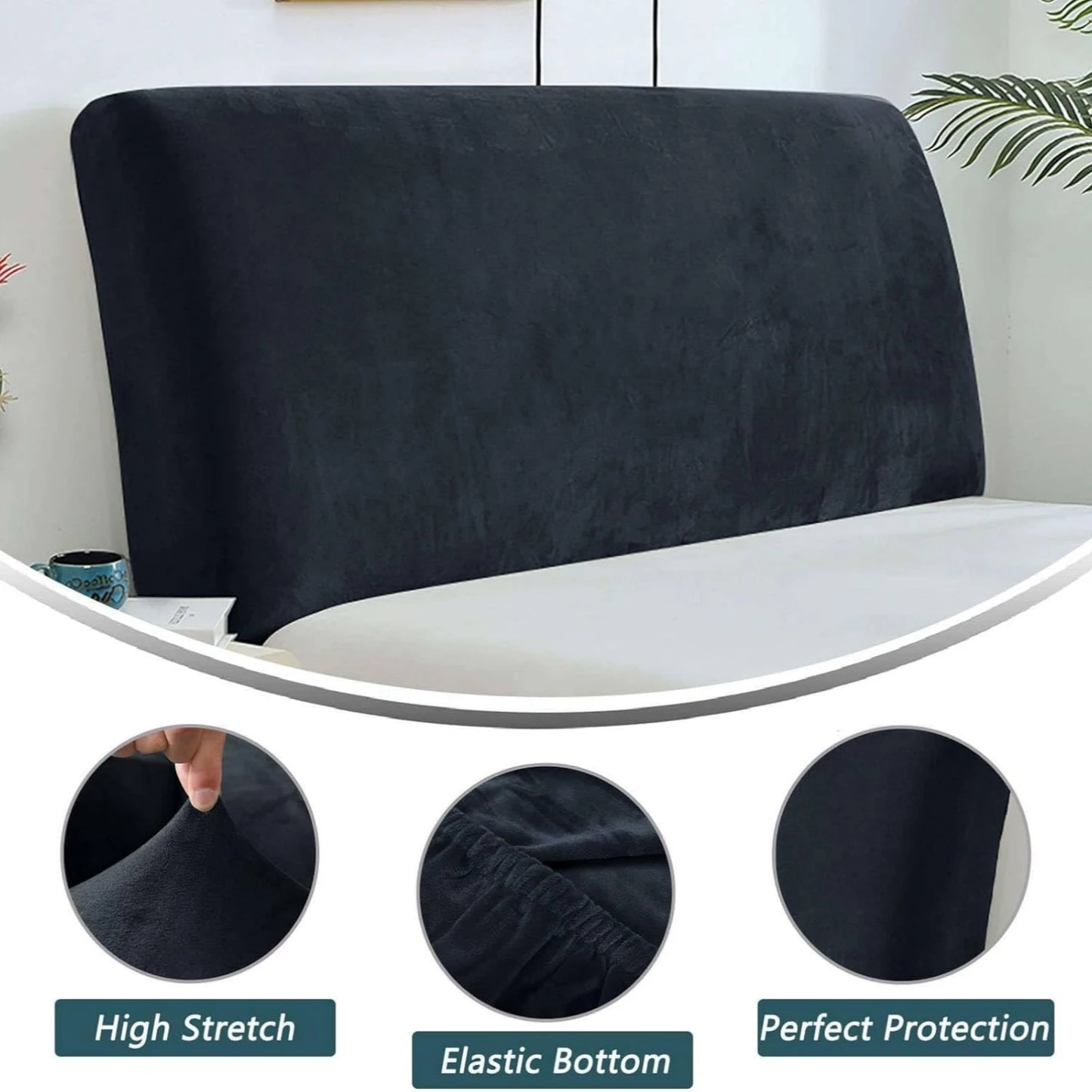 Velvet Bed Headboard Cover