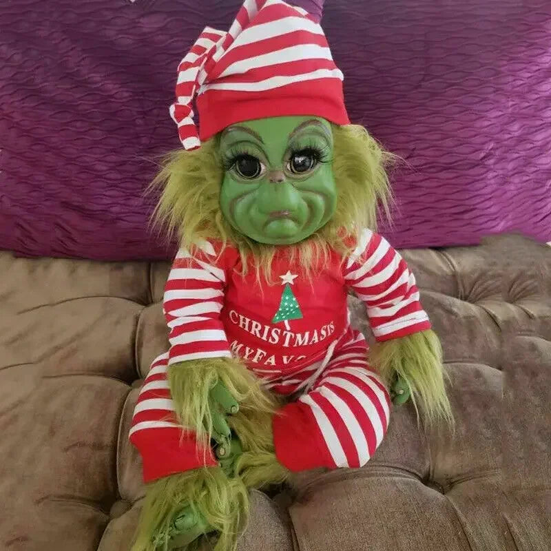 The Grinch Plush in Santa Suit
