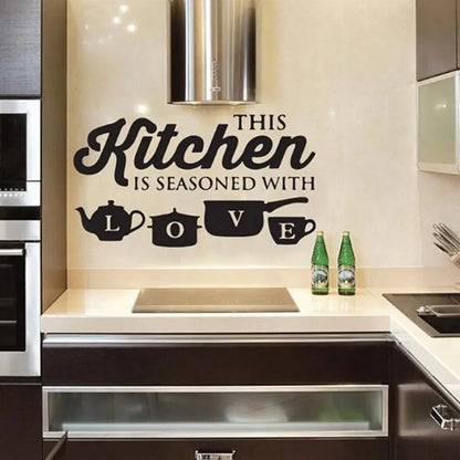 Kitchen Wall Stickers "THIS KITCHEN IS SEASONED WITH LOVE "