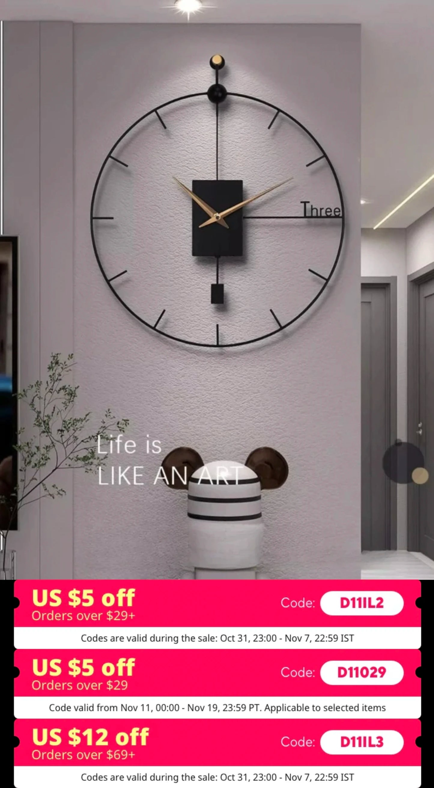 Modern Design Wall Clock
