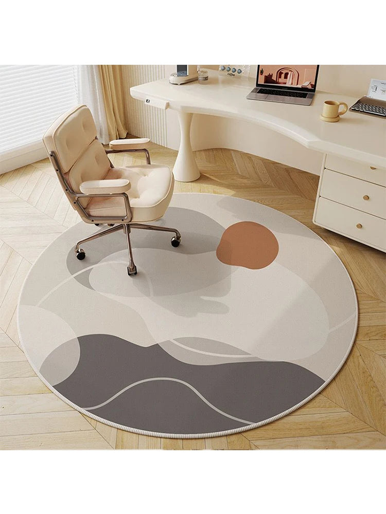 Ins Play Area Round Rugs Non-Slip Circle Classroom Rug Game Floor Mat for Bedroom Living Room Office Entryway Home Decor