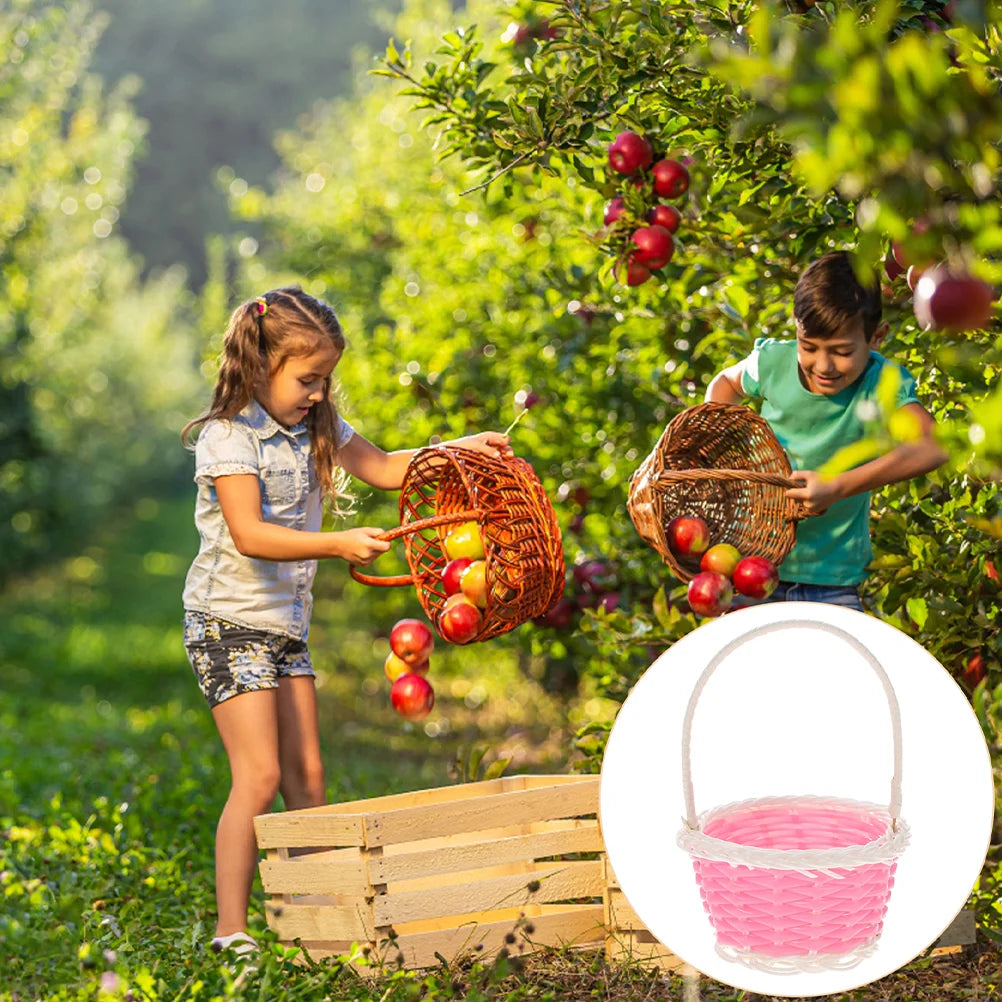 10pcs Mini Plastic Baskets Children Handheld Basket