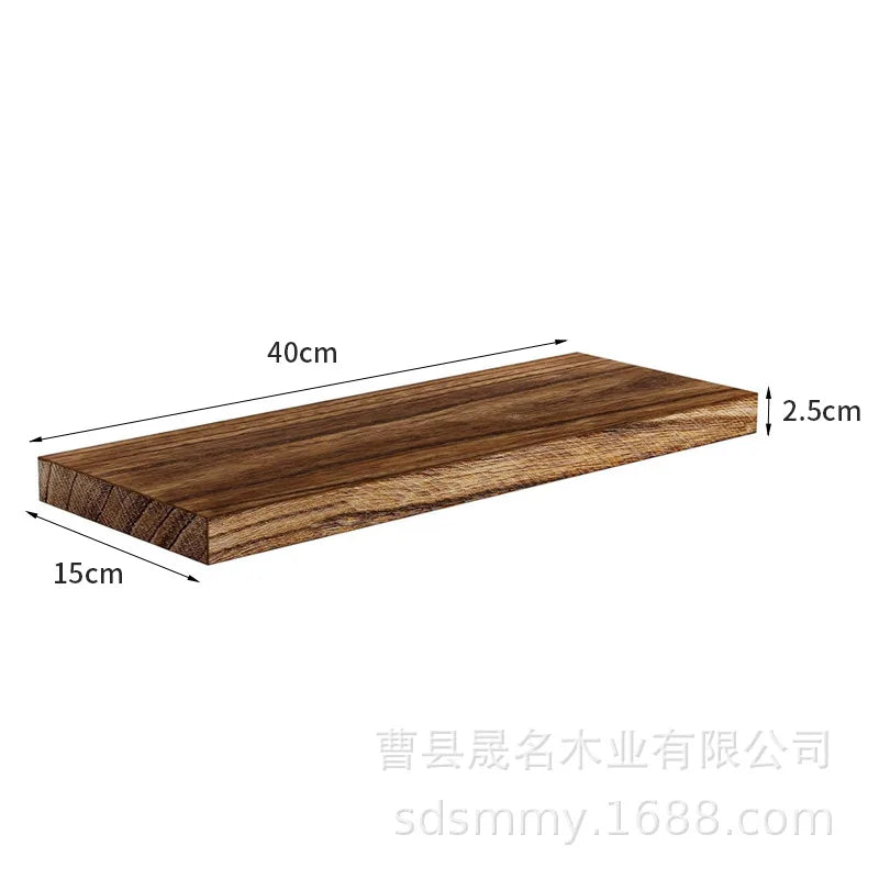 Wall Suspended Wooden Shelving