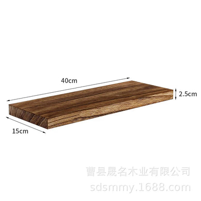 Wall Suspended Wooden Shelving