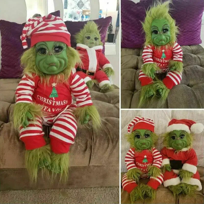 The Grinch Plush in Santa Suit