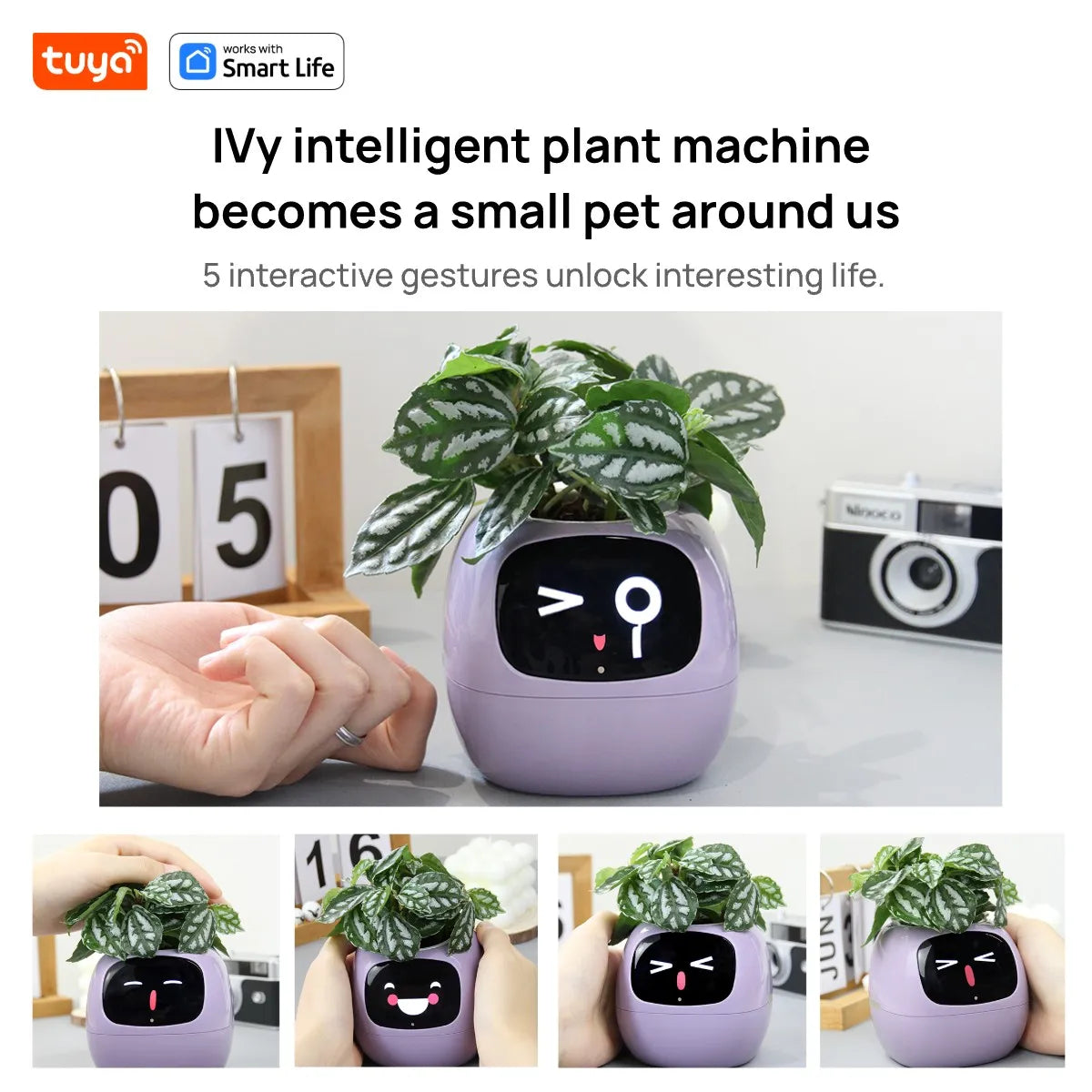 White Smart Planter,