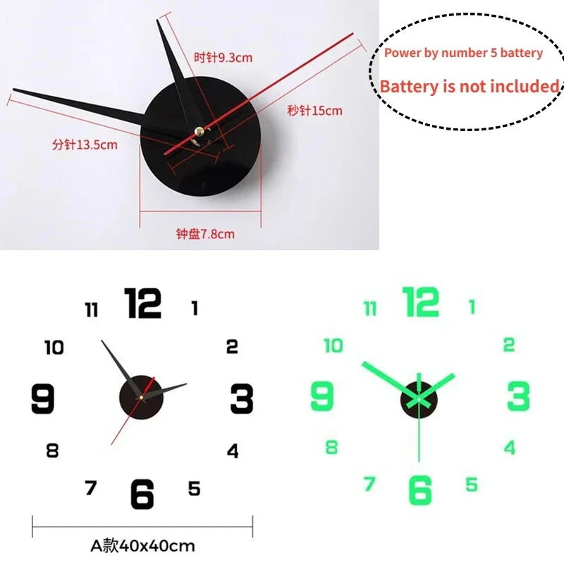 Luminous Digital DIY Stereoscopic Wall Clock
