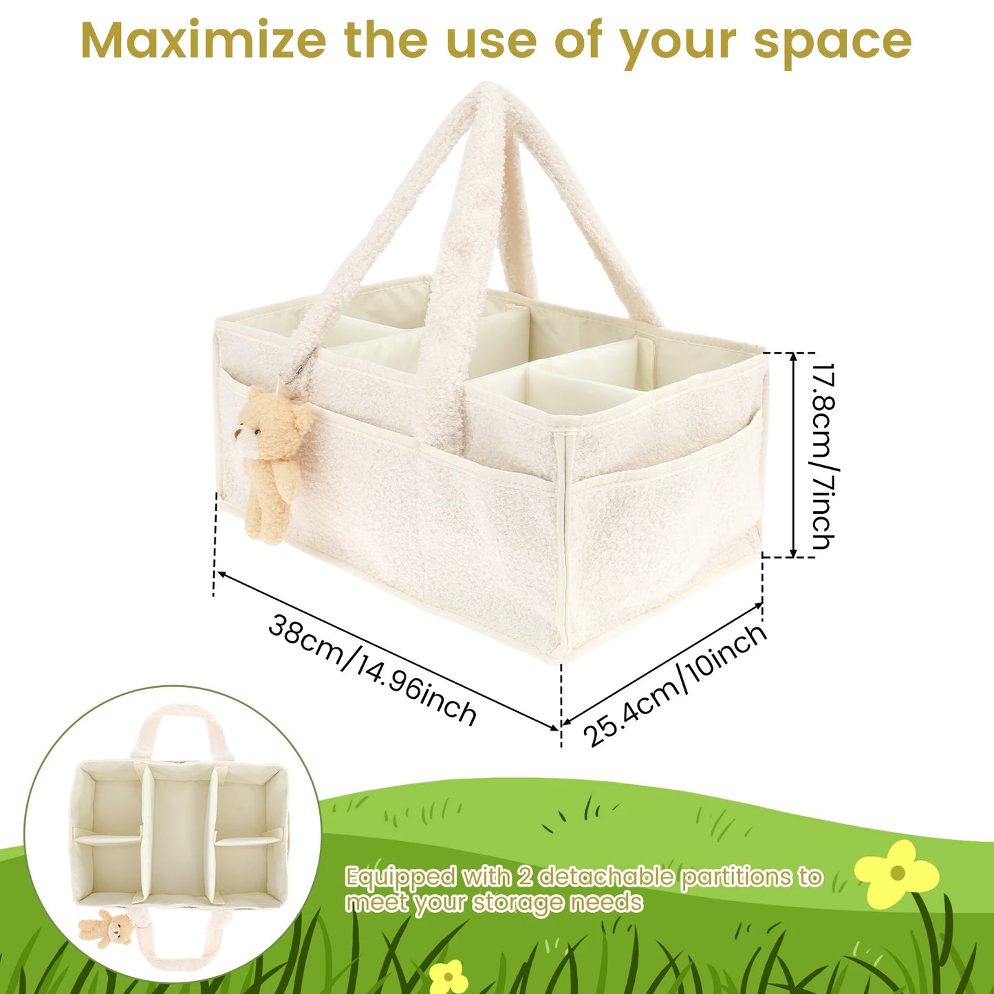 Portable Diaper Caddy Organizer for Tiny Dream Collection
