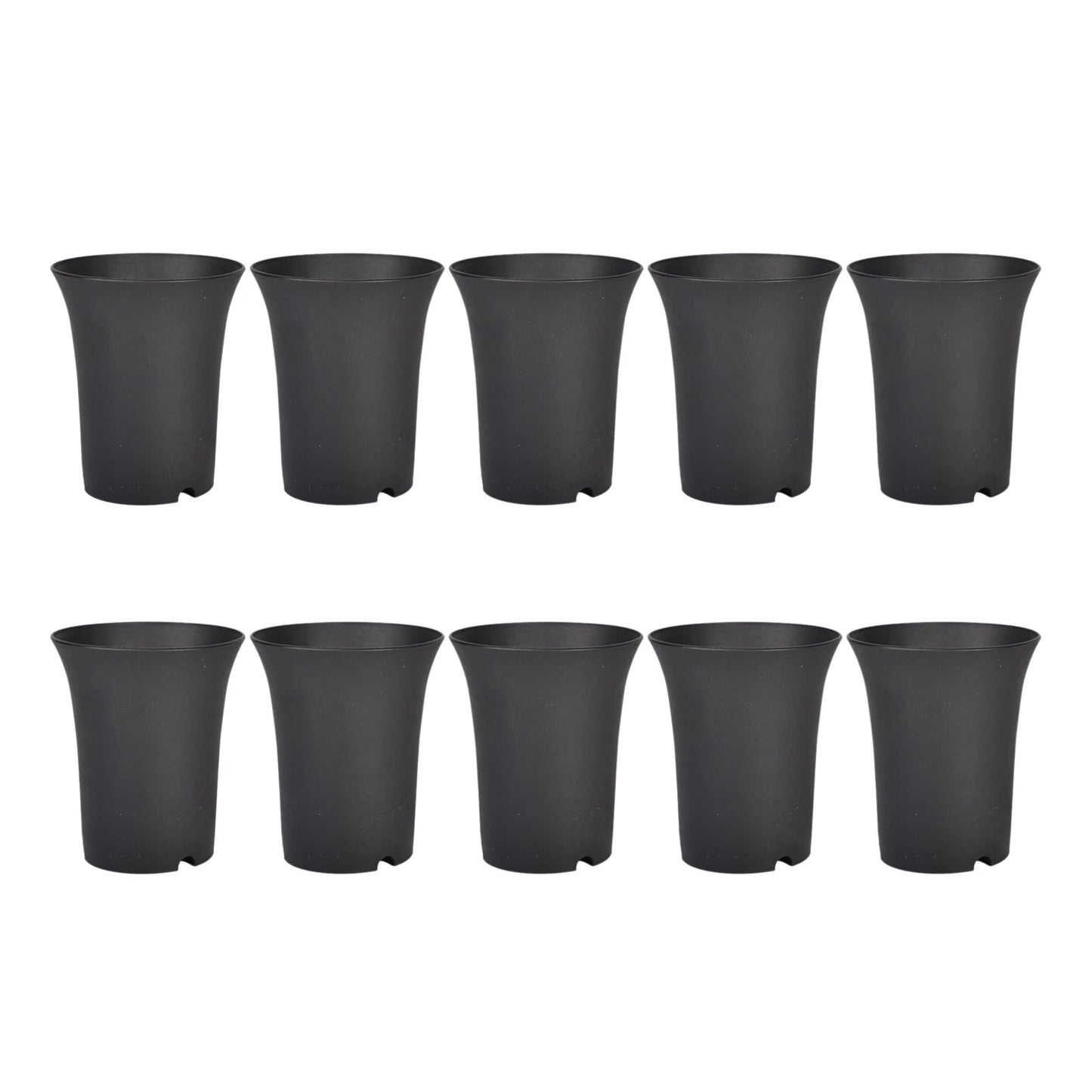 10 Pcs Black Round Flower Pots