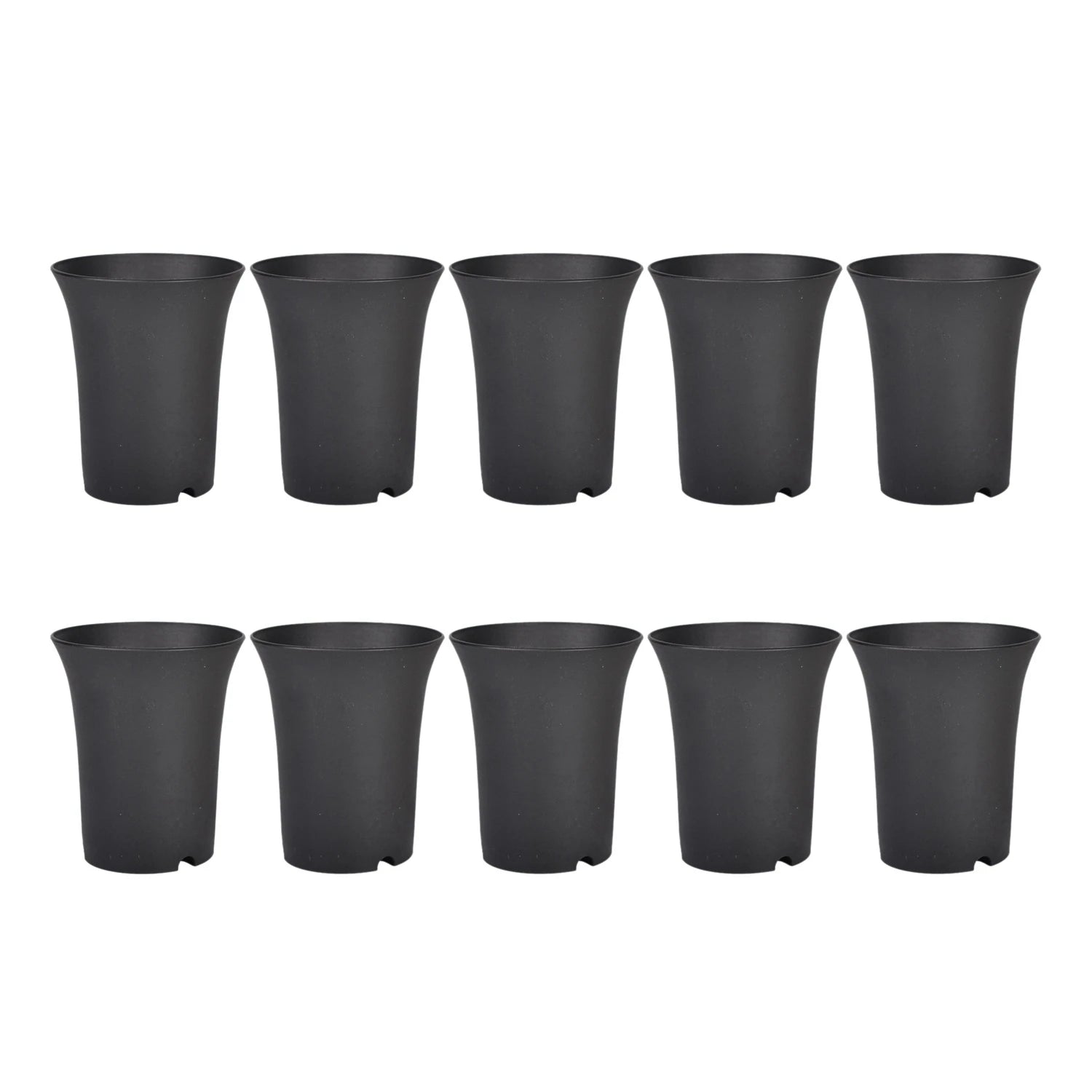 10 Pcs Black Round Flower Pots