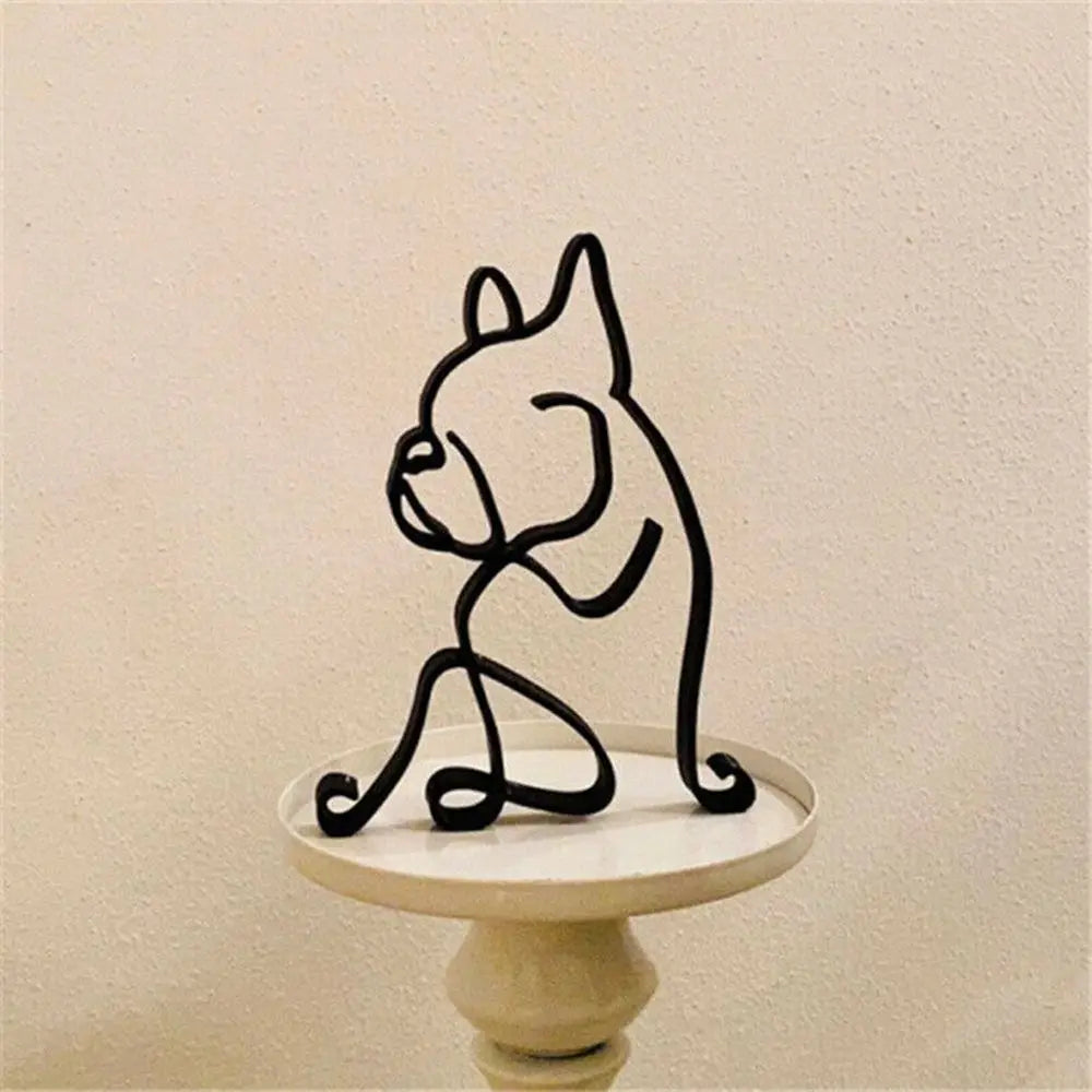 Wrought Iron Dog Statue