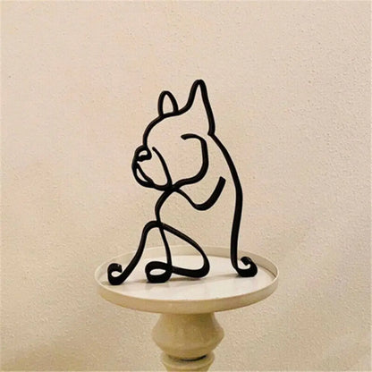 Wrought Iron Dog Statue