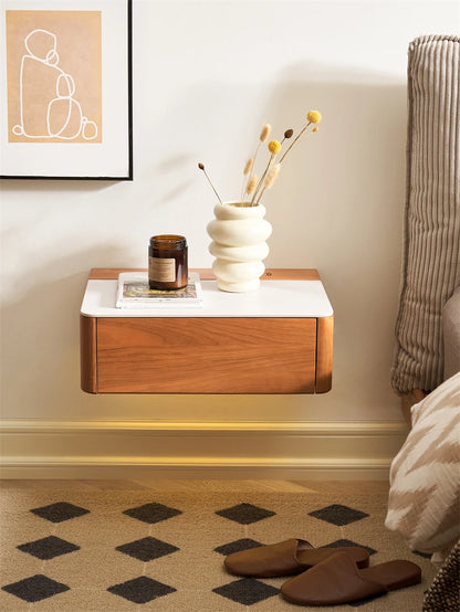 Wooden Small Floating Nightstand