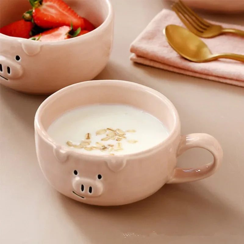 Creative Cute Pink Pig Dishes