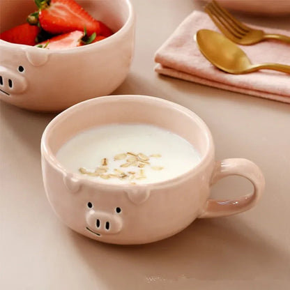 Creative Cute Pink Pig Dishes