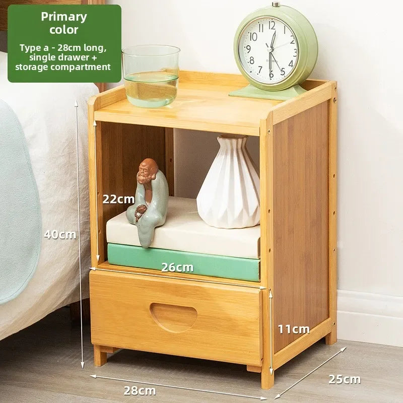 Bedside Nightstand Solid Wood