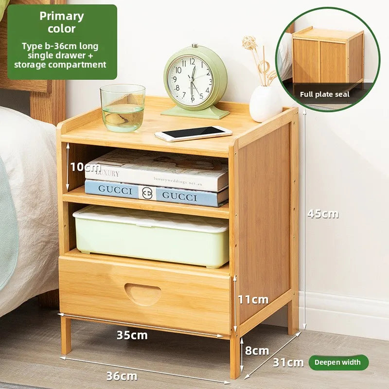 Bedside Nightstand Solid Wood