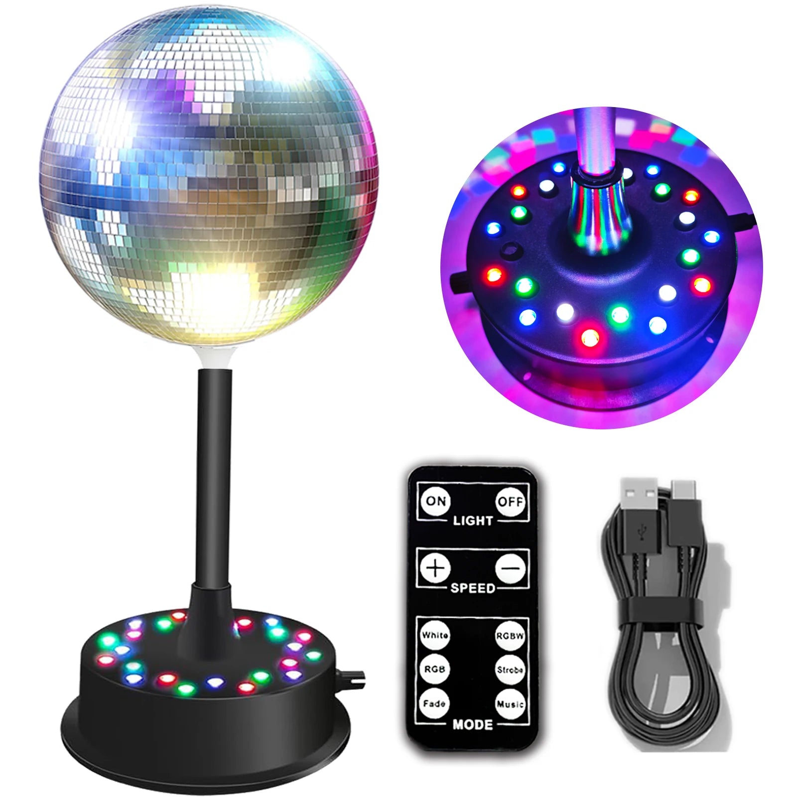 Mirrors Ball Light with Remote,