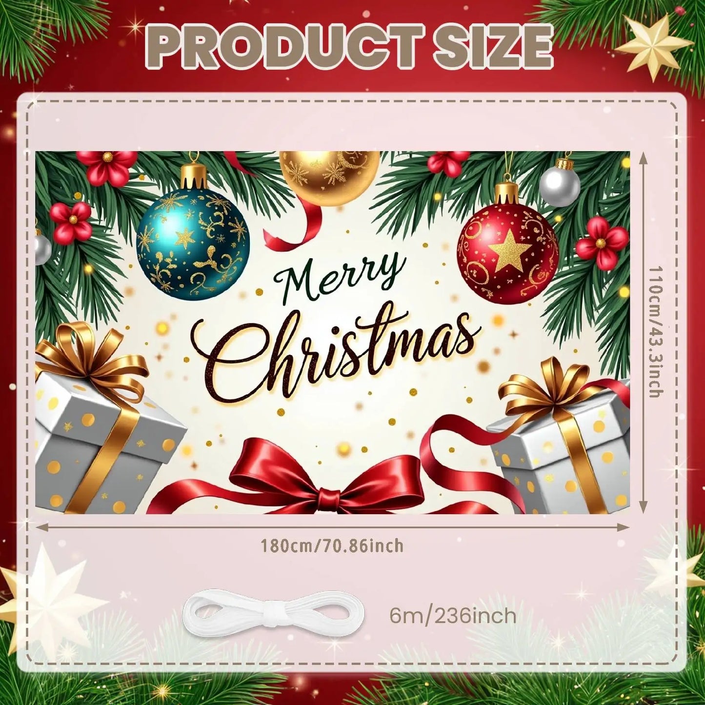 Christmas Decor Door Cover