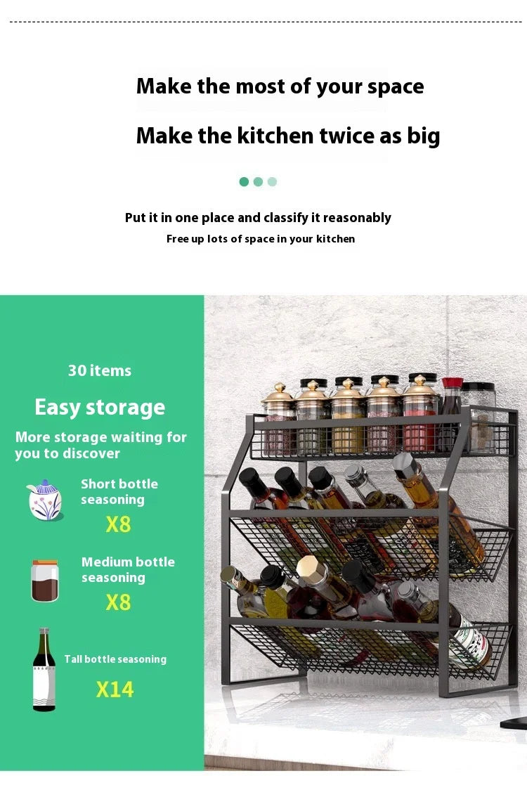 Kitchen  Multi-Tier Drawer Storage Rack