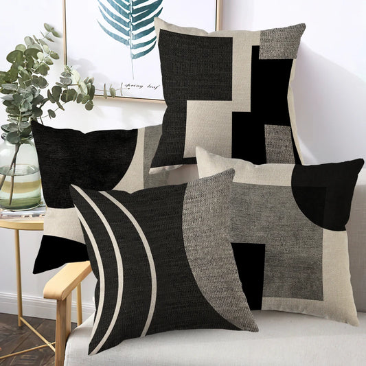 Modern Boho Abstract Geometric Pillow Cover