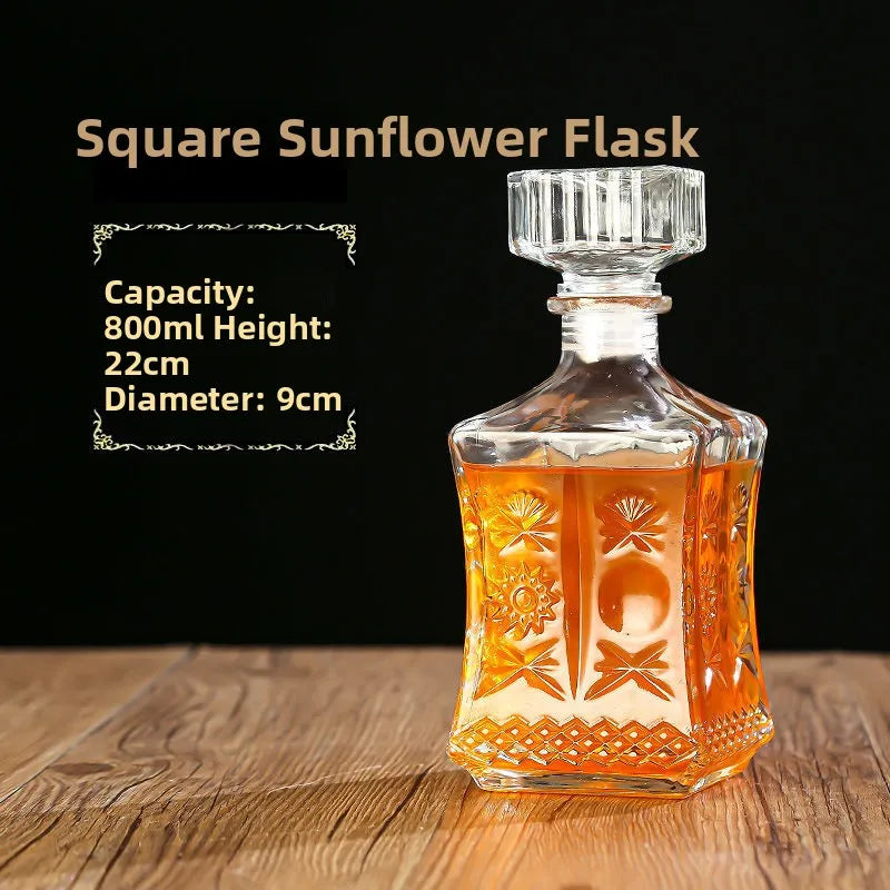 High-End Lead-Free Transparent Glass Decanter