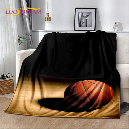 Basketball Art Cartoon Soft Plush Blanket