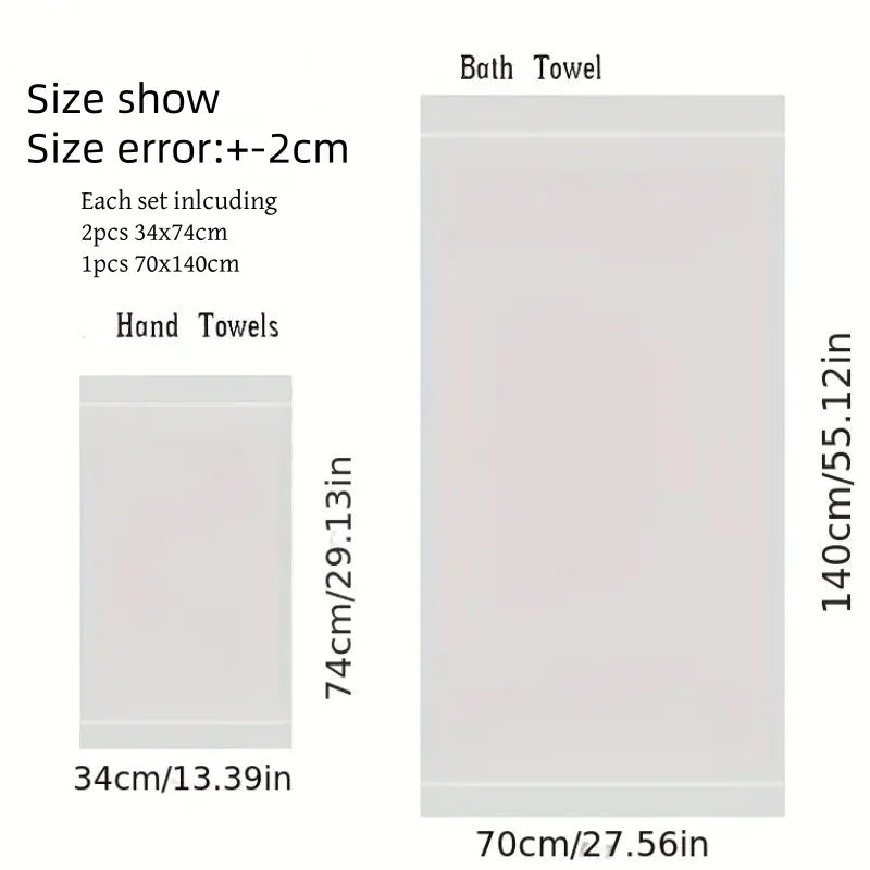 3PCS Bathroom Towel Set