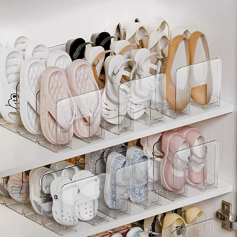 2/4 Pack Space-Saving Vertical Shoe Rack Organizer