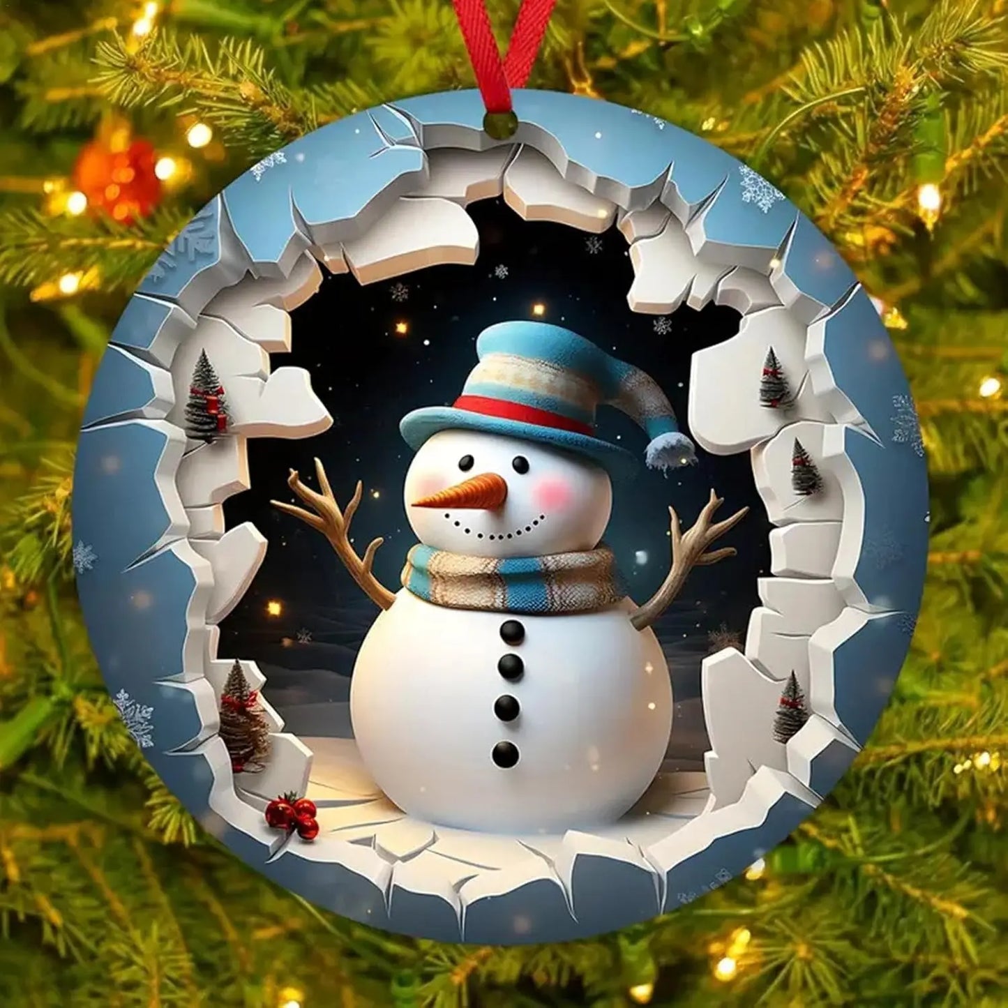 Wooden Christmas Tree Ornaments