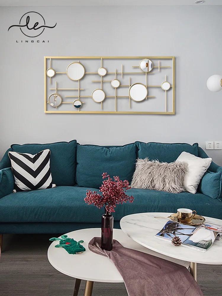 European-style round wall mirror