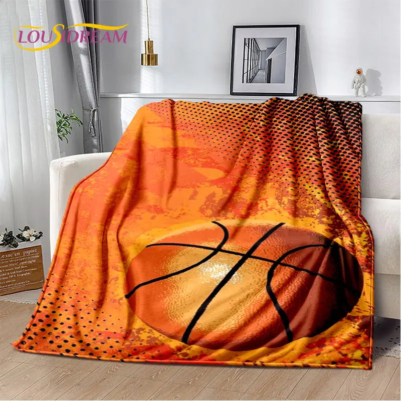 Basketball Art Cartoon Soft Plush Blanket