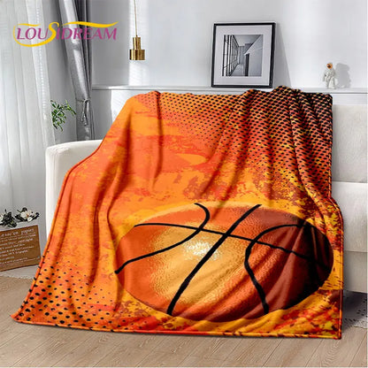 Basketball Art Cartoon Soft Plush Blanket
