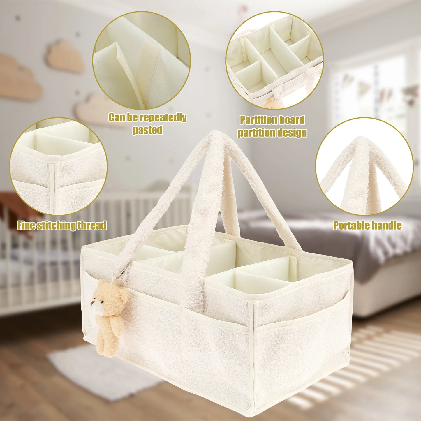 Portable Diaper Caddy Organizer for Tiny Dream Collection