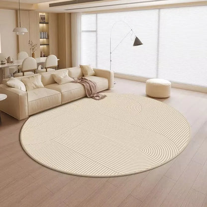 Ins Play Area Round Rugs Non-Slip Circle Classroom Rug Game Floor Mat for Bedroom Living Room Office Entryway Home Decor