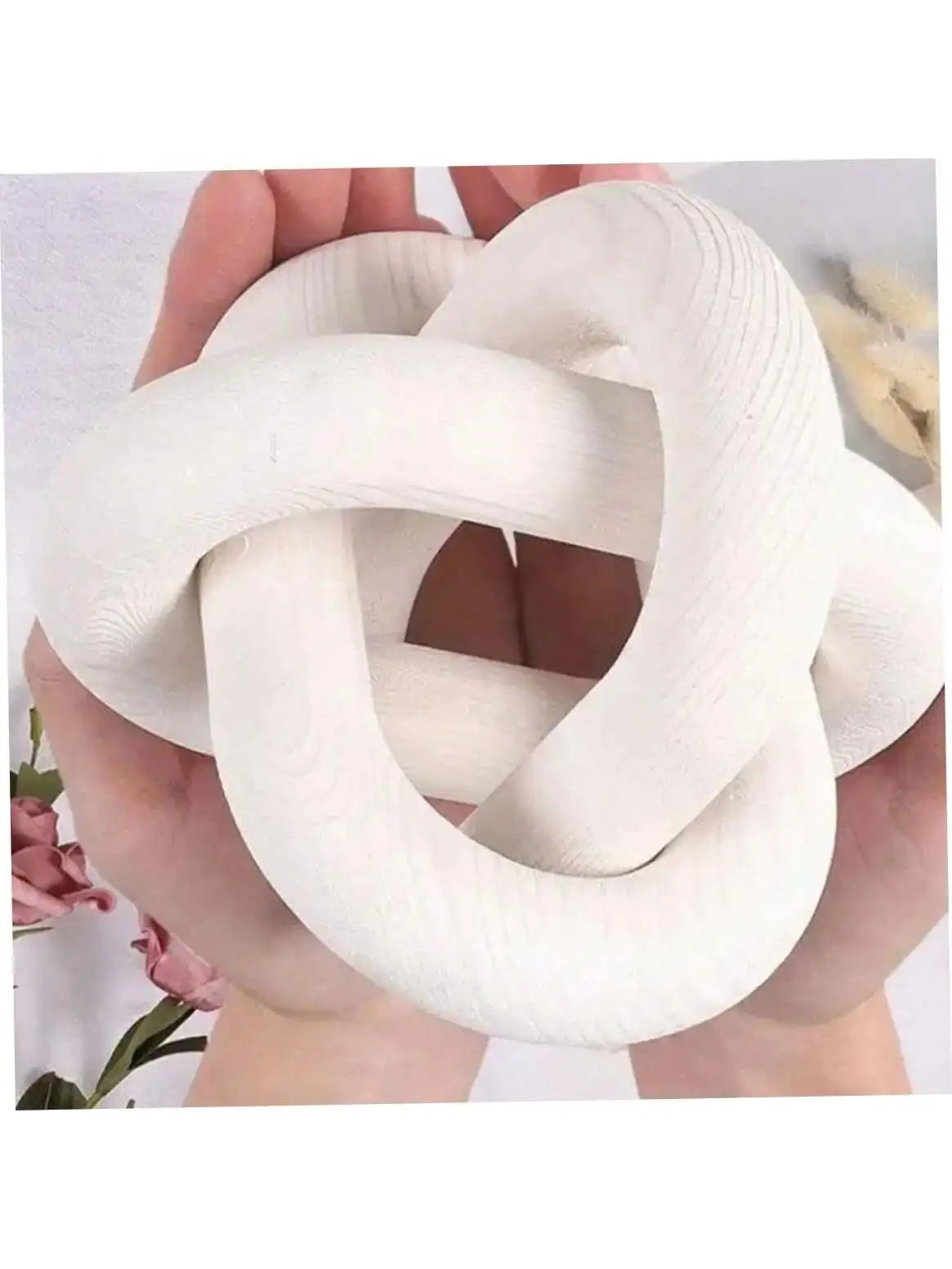 Hand-Carved Wooden Knot Decor