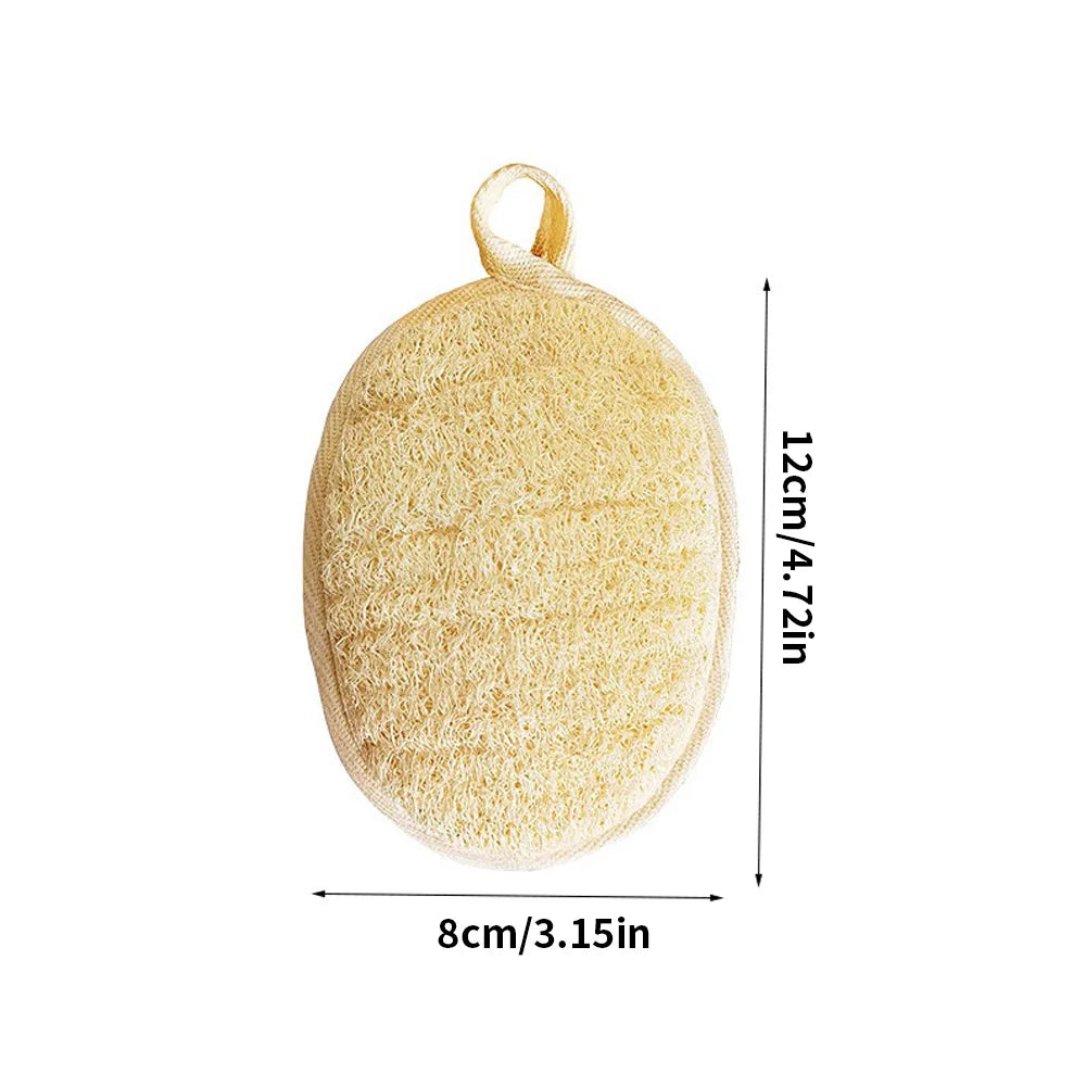 6 pieces, 3 pieces, 1 piece of loofah sponge