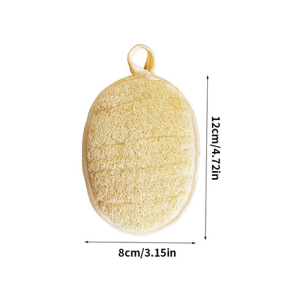 6 pieces, 3 pieces, 1 piece of loofah sponge