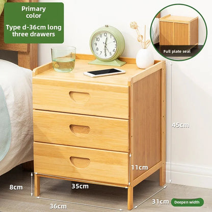 Bedside Nightstand Solid Wood