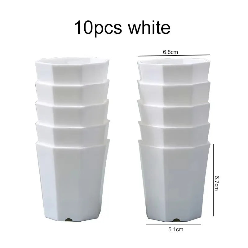 10/20pcs Octagonal Flower Pots