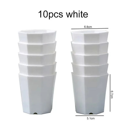 10/20pcs Octagonal Flower Pots