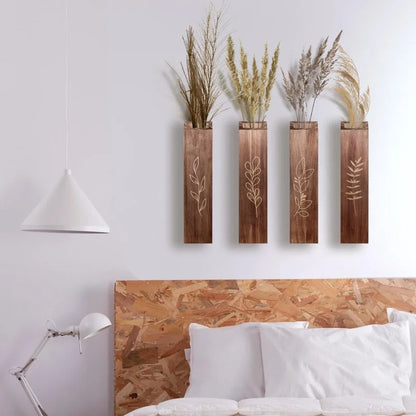 Wooden Wall Flower Pot