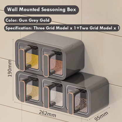 Kitchen Seasoning Storage Rack Combination Set