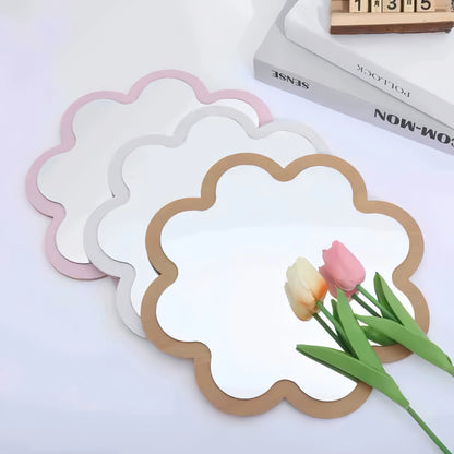 11.4in Creative Wooden Wall mirror
